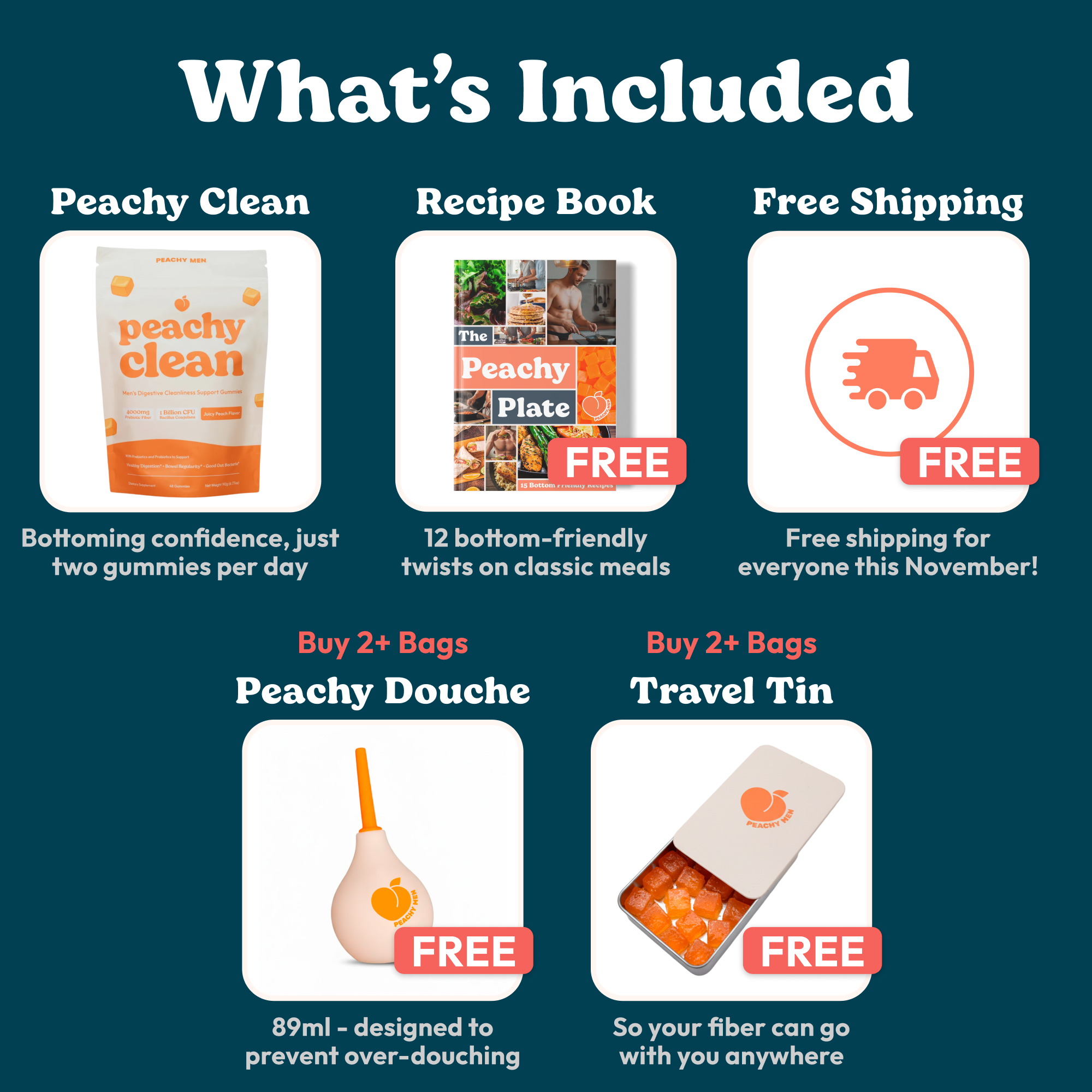 Bottle of Clean Prebiotic Fiber Gummies, mixed berry flavor, with benefits listed on the side.