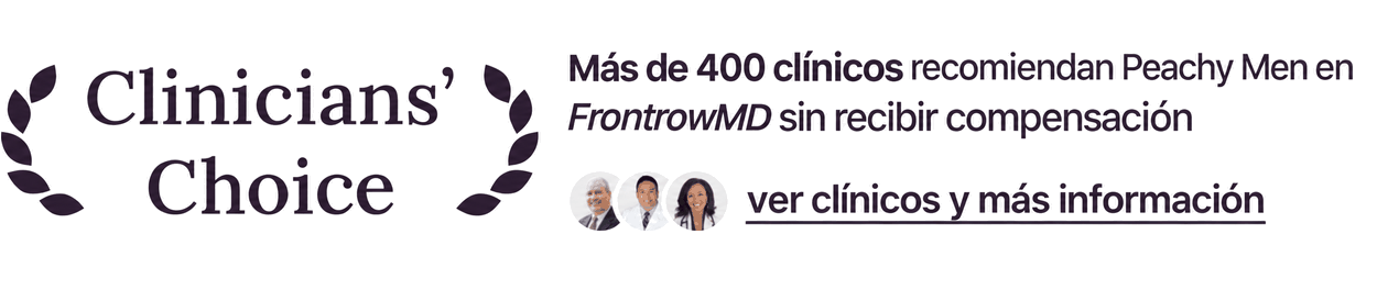 Clinicians’ Choice: más de 400 clínicos recomiendan Peachy Men en FrontrowMD sin recibir compensación