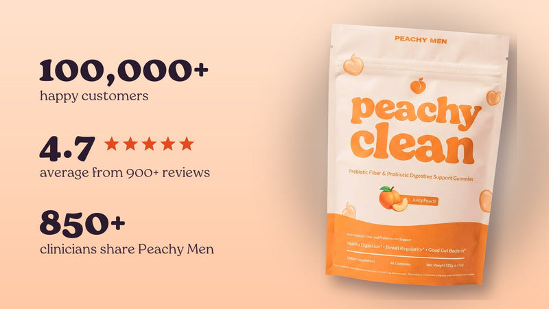 Peachy Clean bag with 100,000+ customers, 4.7 stars from 900+ reviews and 850+ clinicians