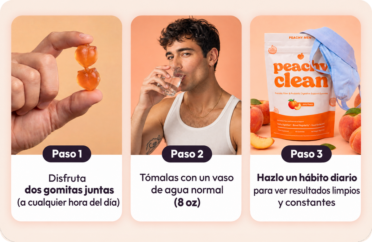 Cómo tomar Peachy Clean en 3 pasos