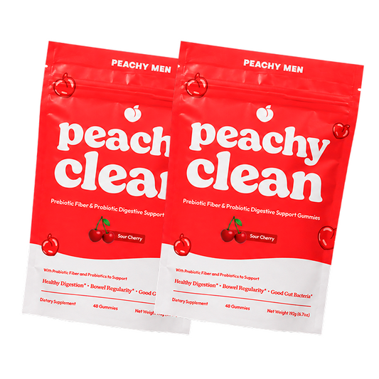 Sour Cherry Flavor Peachy Clean Pre+Probiotic Fiber Gummies - 2 Pack