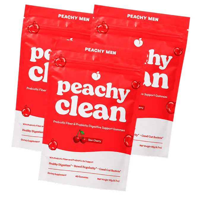 Sour Cherry Peachy Clean Fiber Gummies – 3-Pack | Peachy Men