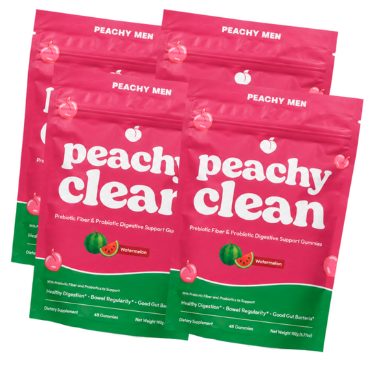 Watermelon Flavor Peachy Clean Pre+Probiotic Fiber Gummies - 4 Pack