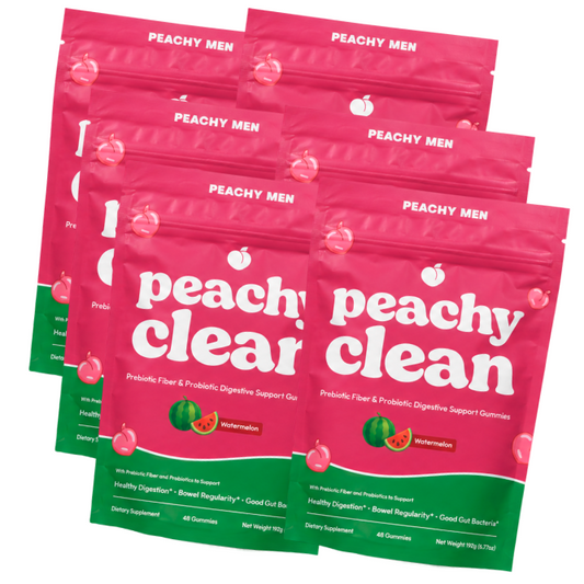 Watermelon Flavor Peachy Clean Pre+Probiotic Fiber Gummies - 6 Pack